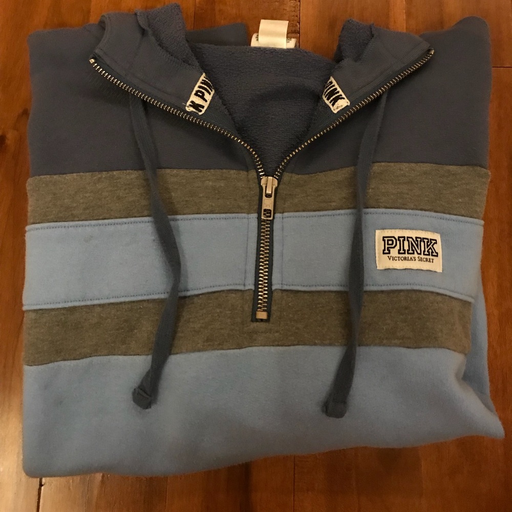 quarter zip hoodie victoria’s secret pink